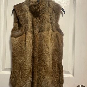 Michael Kors Real Rabbit Fur Vest XXS – Natural Brown – Luxury Outerwear